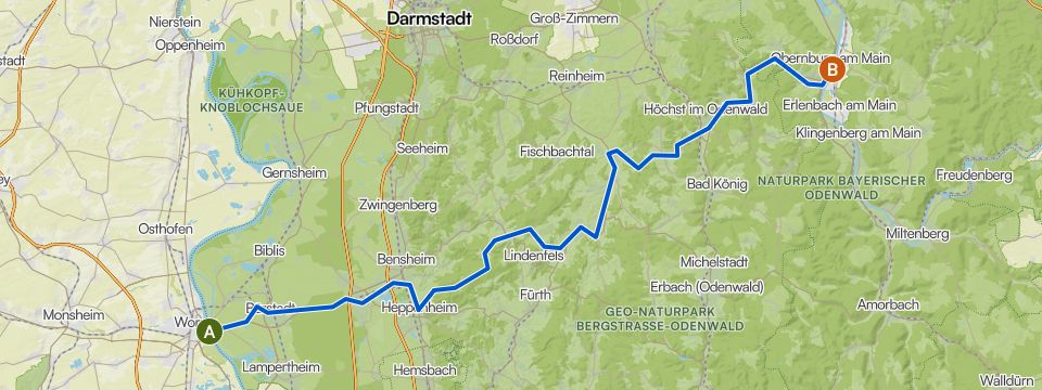 Vom Rhein zum Main – Hessischer Radfernweg R9 | Fahrrad-Collection von ...
